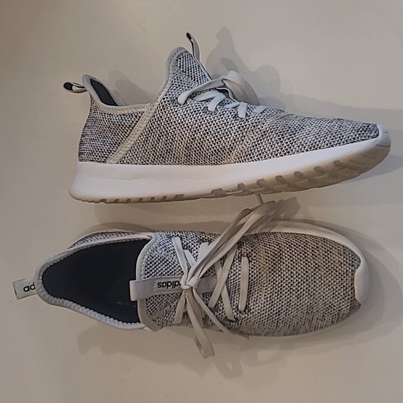 Adidas Cloudfoam Pure Shoes Sneaker Monochrome Low Top Lace Up Athletic Trainer - Picture 16 of 17